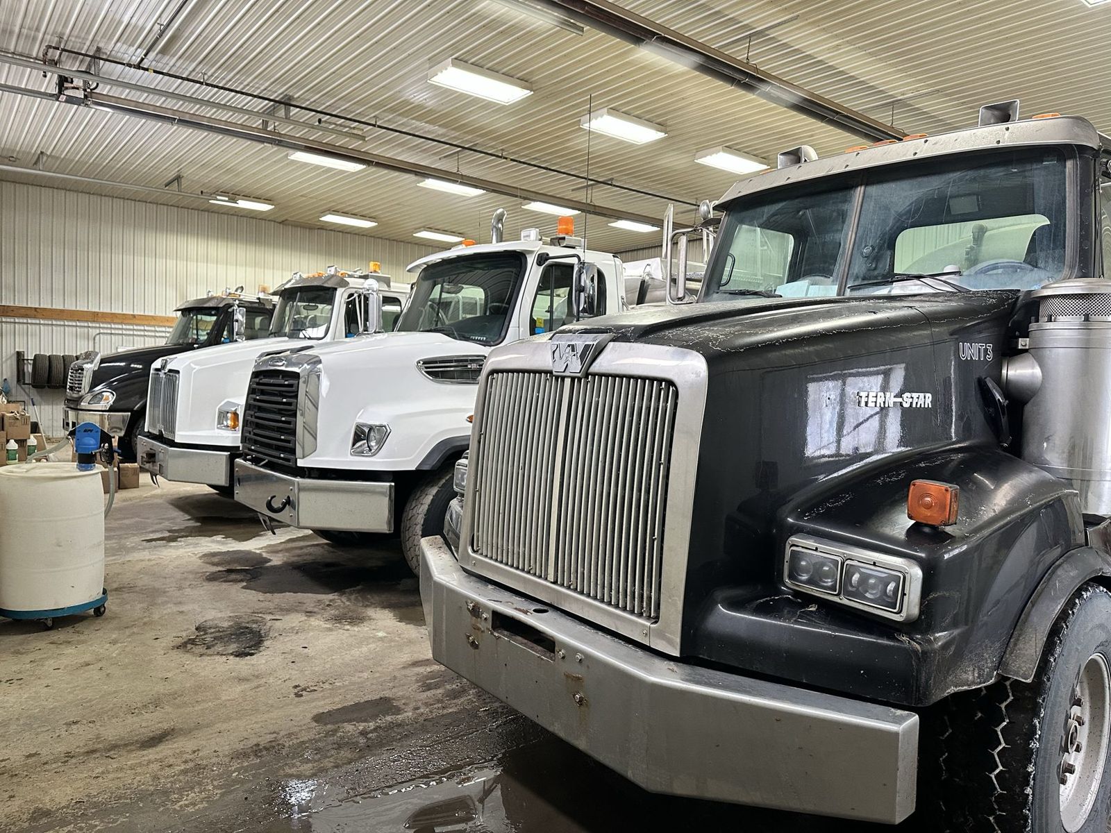West Imperial water trucks parked in the company shop