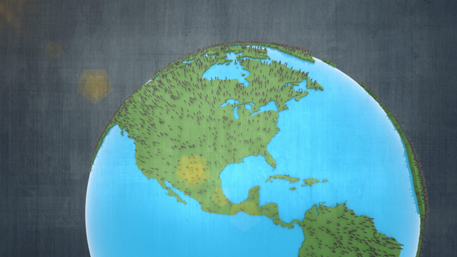 An animated globe, from a White Gold Productions animation